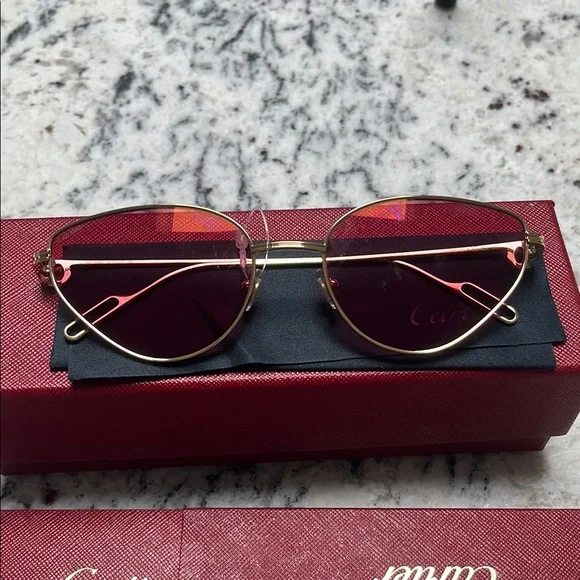 Cartier Red Sunglasses Luxurious Accessory